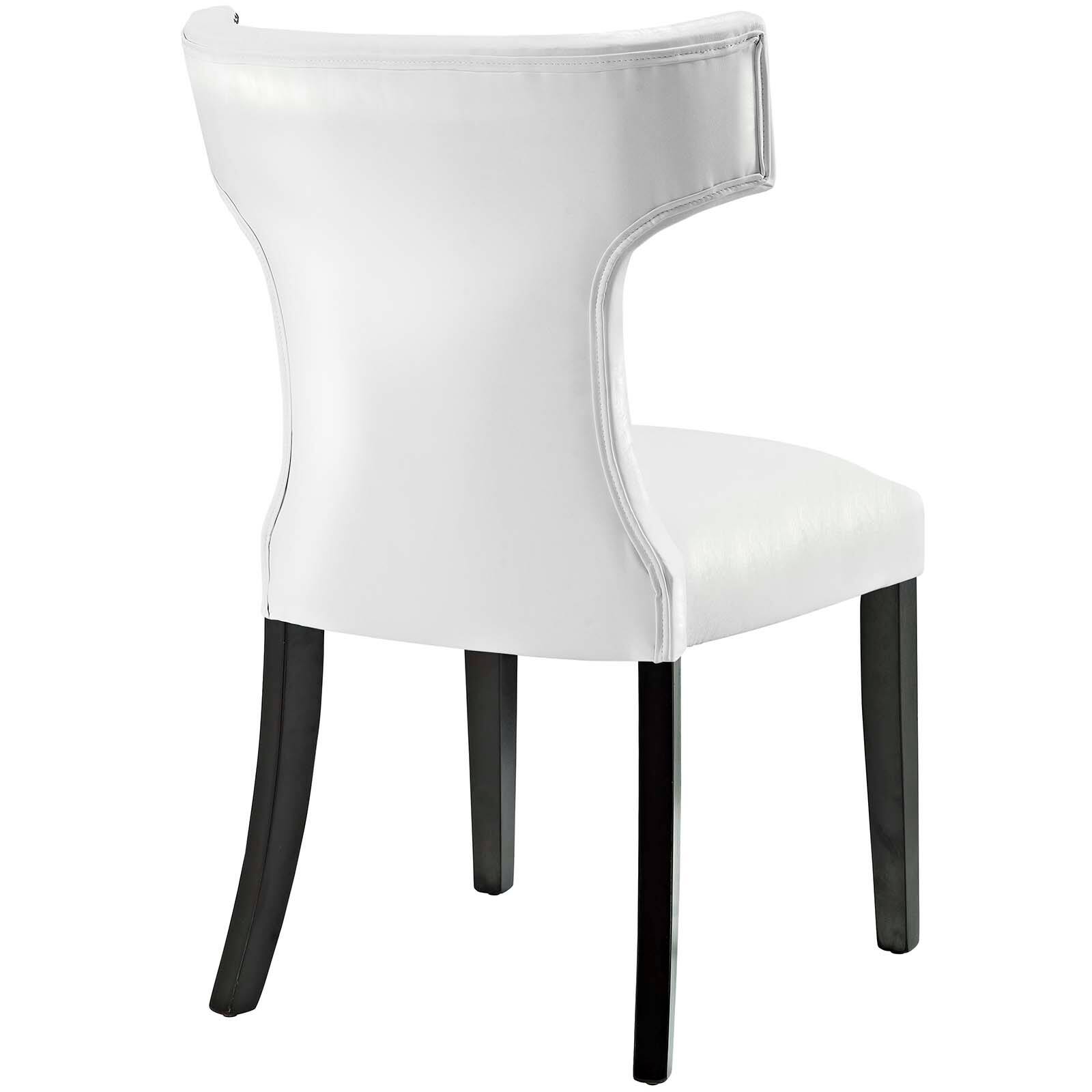 Alt View 1. Modway - Curve Vinyl Dining Chair Set of 2 by Modway - White.