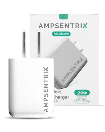 AMPSENTRIX
US adapter
20W
Fast Charge
BC
Port Charger