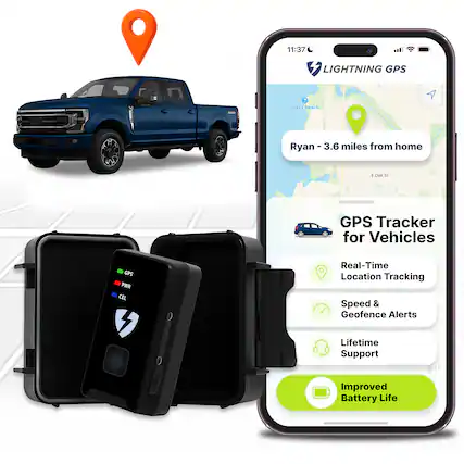 11:37 LIGHTNING GPS
Ryan - 3.6 miles from home
GPS Tracker for Vehicles
Real-Time Location Tracking
Speed & Geofence Alerts
Lifetime Support
Improved Battery Life
GPS
PWR
CEL
Glass Beach
E Oak St
Chestnut St