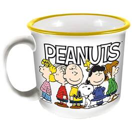 Spoontiques - Peanuts Characters Ceramic Camper Mug 14 ounce - White