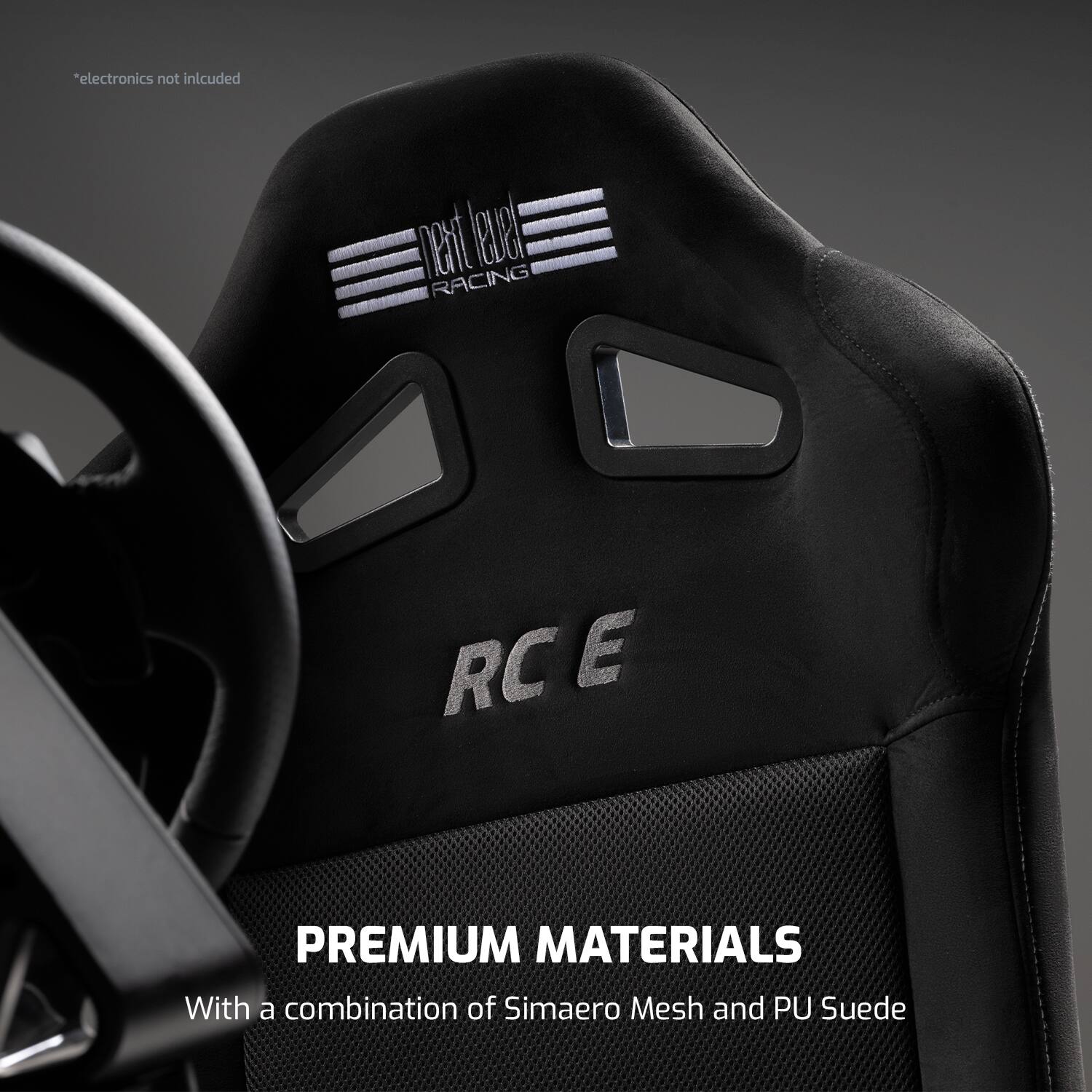 *electronics not included

CONT look RACING

RC E

PREMIUM MATERIALS
With a combination of Simaero Mesh and PU Suede