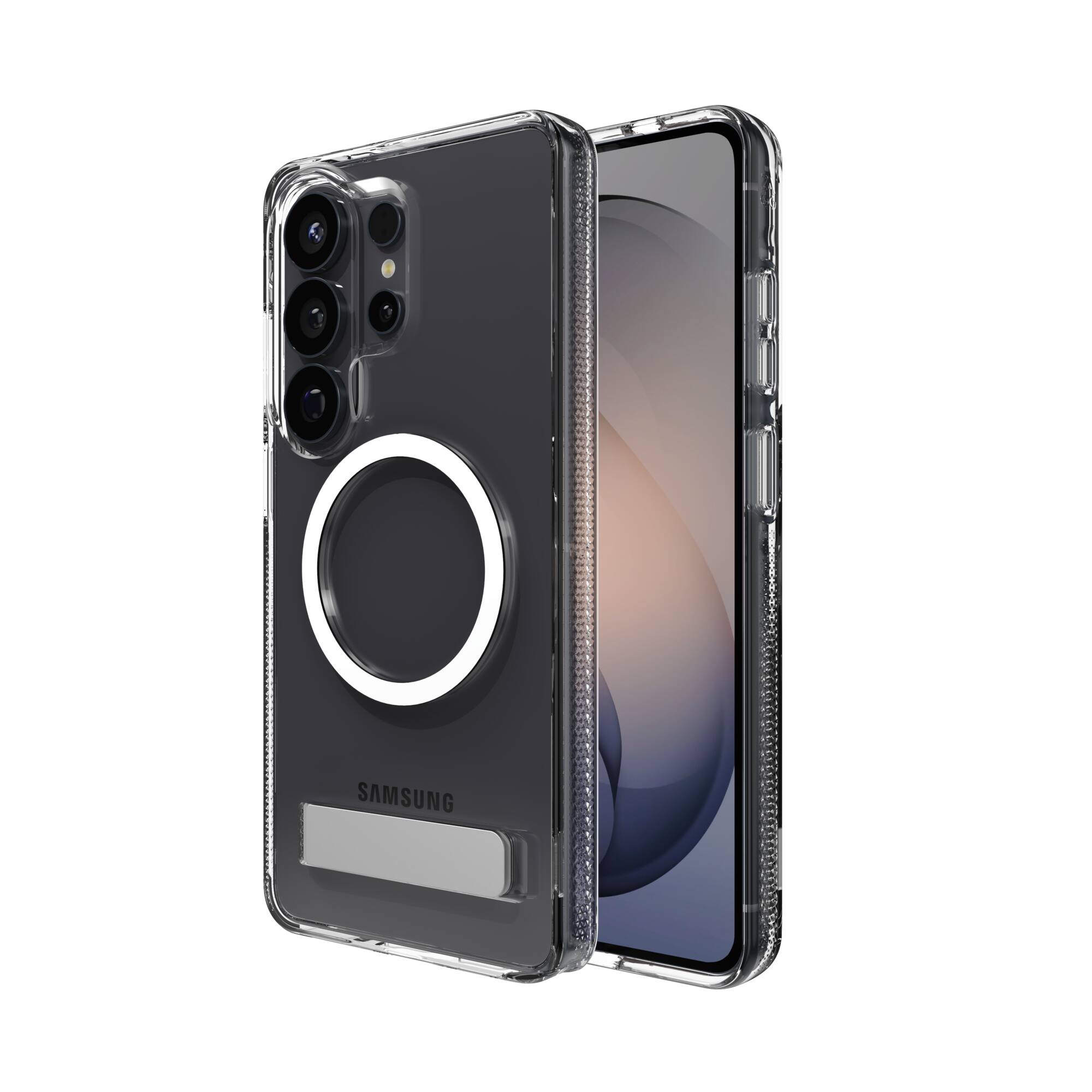 Alt View 11. ZAGG - Crystal Palace Snap Case with Kickstand for Samsung Galaxy S26 Ultra - Smoke Black.