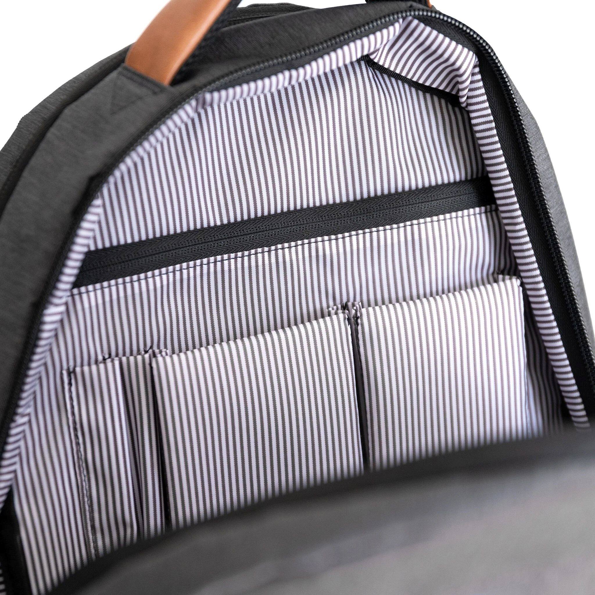 Alt View 2. PKG - Durham Outpost Recycled Backpack - Black / Gray.