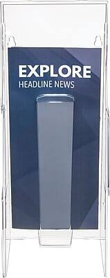 Deflecto - Stand-Tall Brochure Holder, Wall Mounted Plastic - Clear