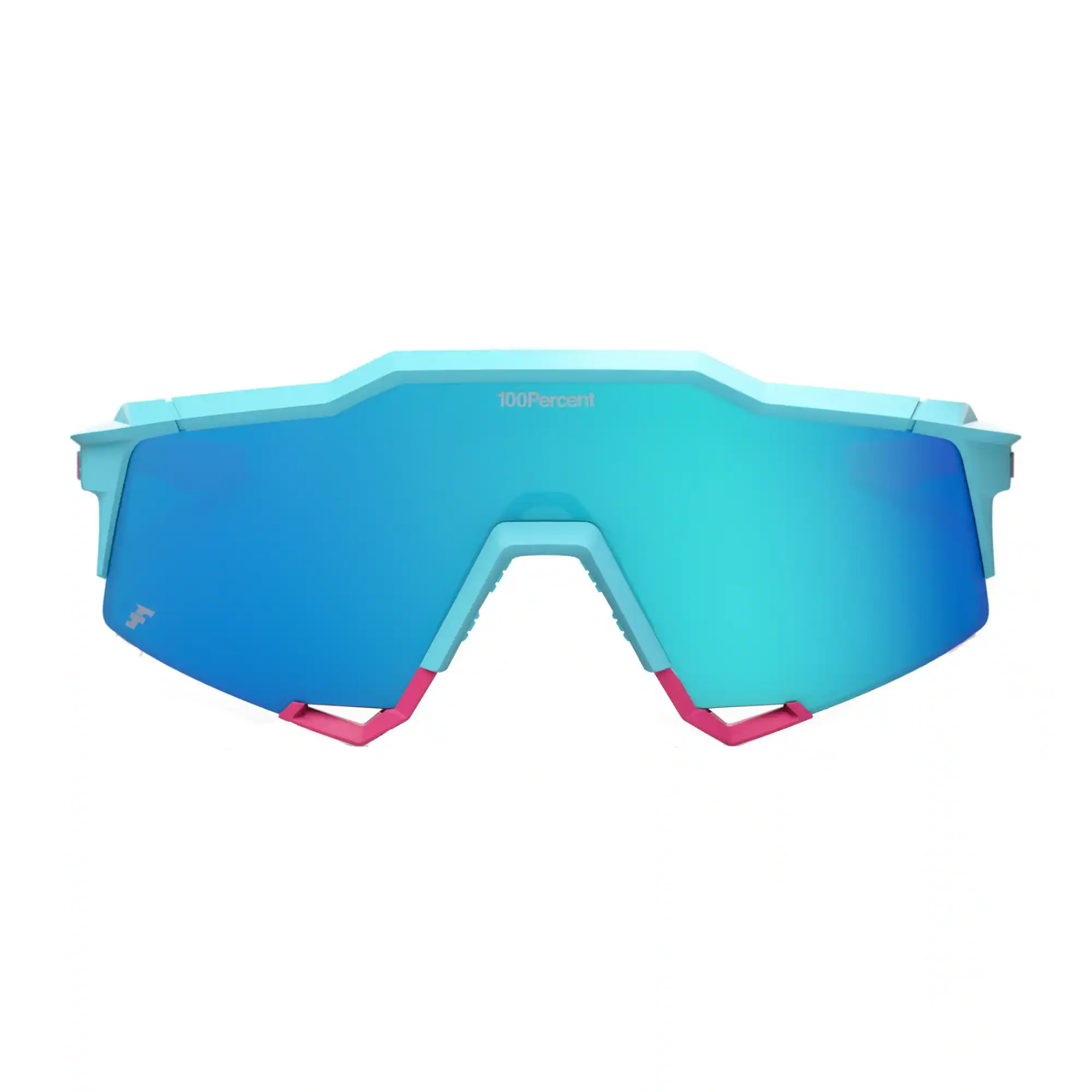 Left. 100% - 100 Percent Speedcraft LE Tatis 4 Soft Tact Blue Sunglasses with TR90 Frame - Blue.