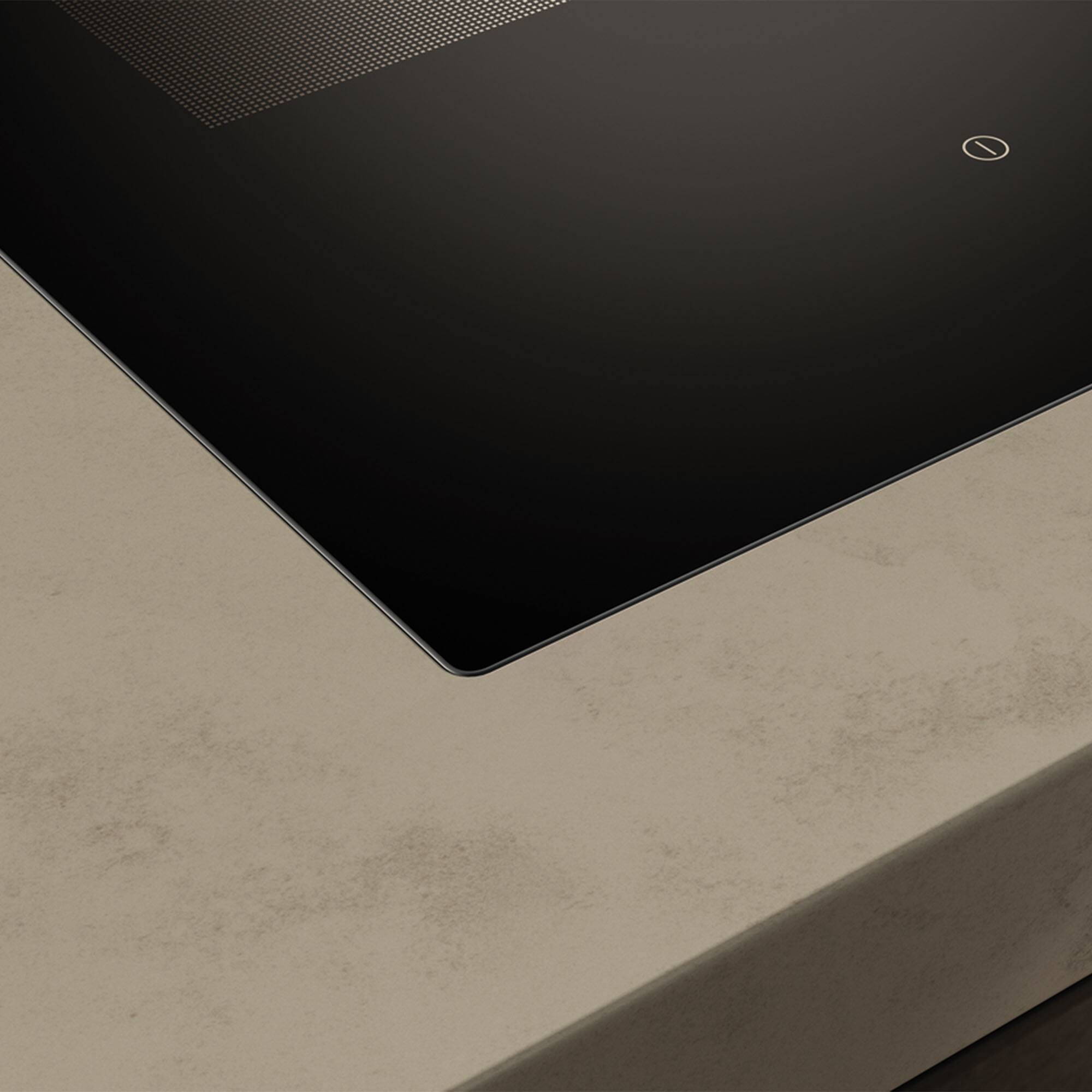Left. Miele - KM 7737 FL Diamond 30" Frameless Full-Surface Smart Induction Cooktop with DiamondFinish - Graphite Black.