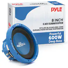 PYLE
8 INCH CAR SUBWOOFER
600 Watt
STYLISH BLUE MOLDED CONE
DURABLE NON-FATIGUE SUSPENSION
Powerful 600W
Deep Bass
600 Watts RMS
4 OHM
PYLE BlueWave
PYLE PLBW84