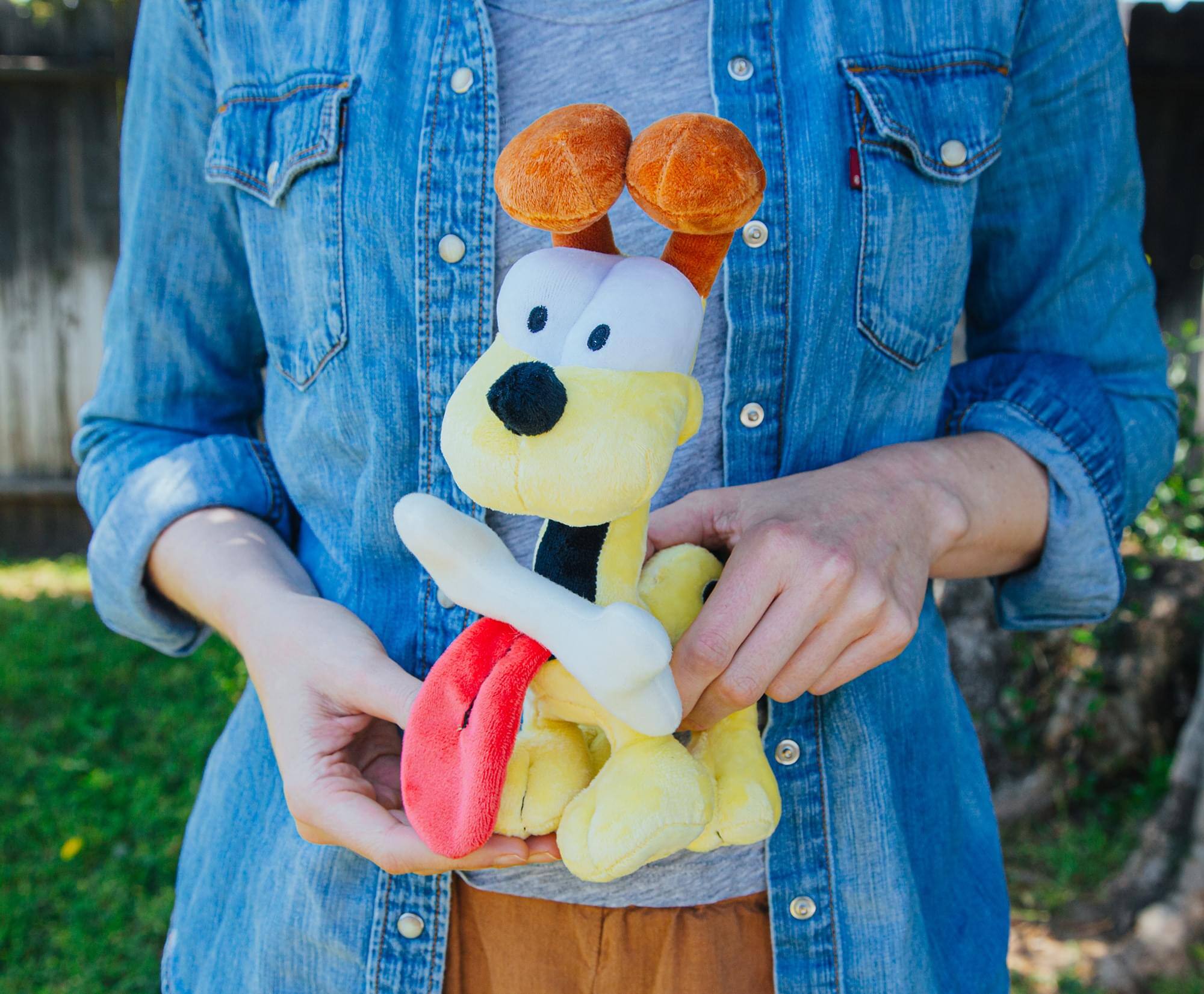 Alt View 5. Golden Bell Studios - Garfield Odie With Dog Bone 12-Inch Collector Plush Toy - Yellow.