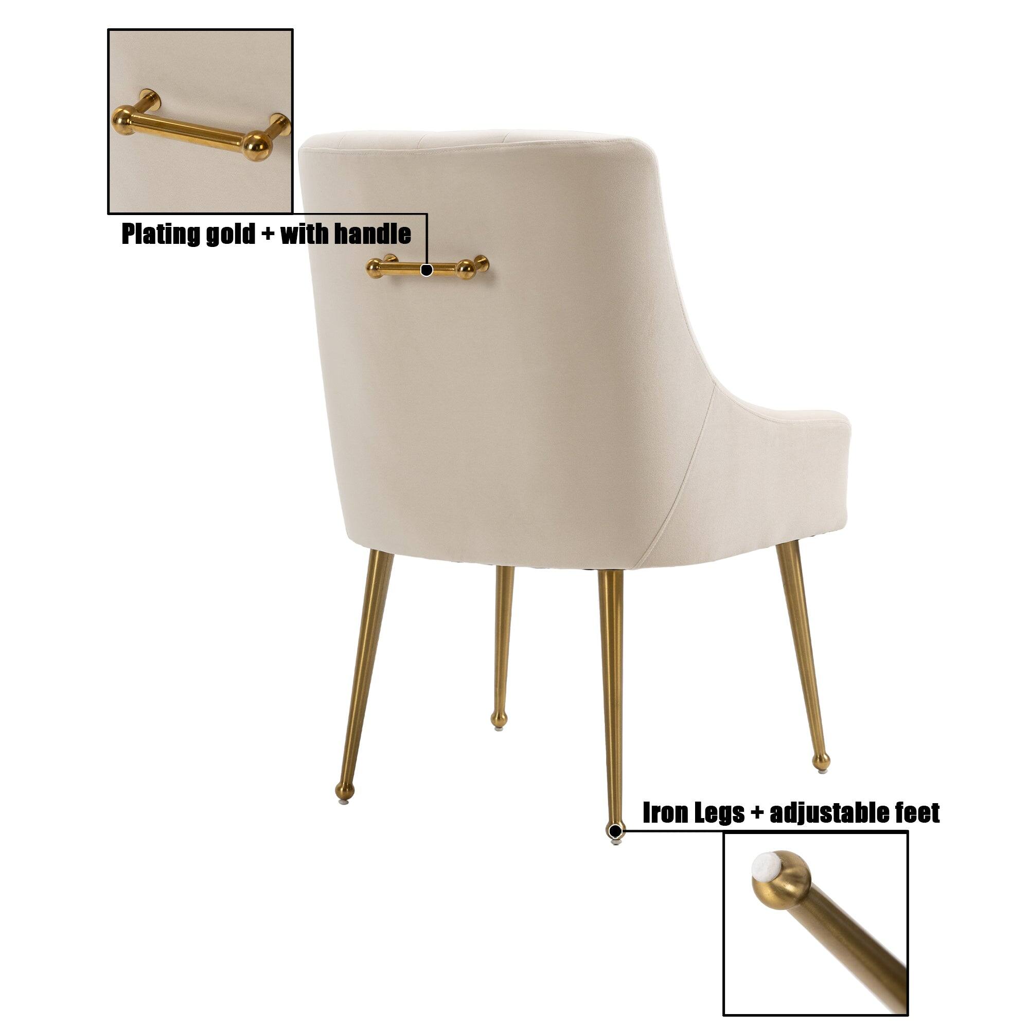 Plating gold + with handle  
Iron Legs + adjustable feet