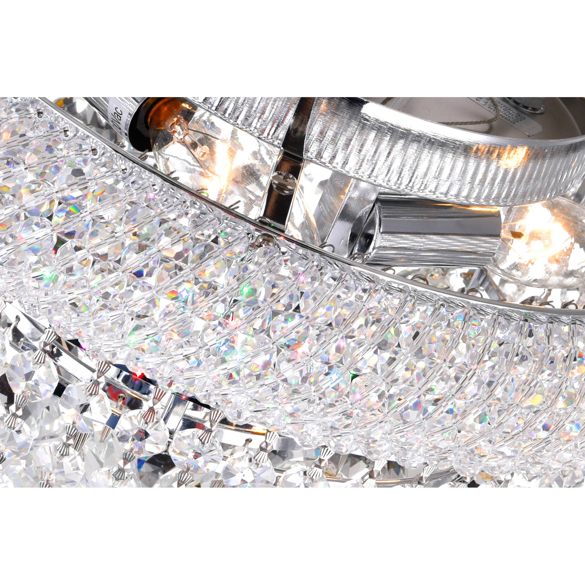 Left. CWI Lighting - Empire 4 Light Flush Mount With Chrome Finish - Chrome.