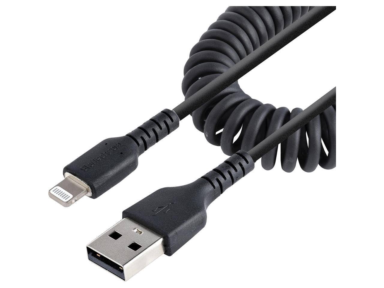 Alt View 2. StarTech.com - StarTech 50cm USB to Lightning Cable, MFi Certified, Durable Coiled iPhone Charger.