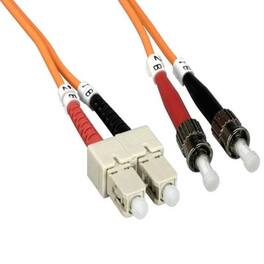 Sanoxy - 1m SC/ST Duplex 50/125 Multimode OM2 Fiber Optic Cable - Multi