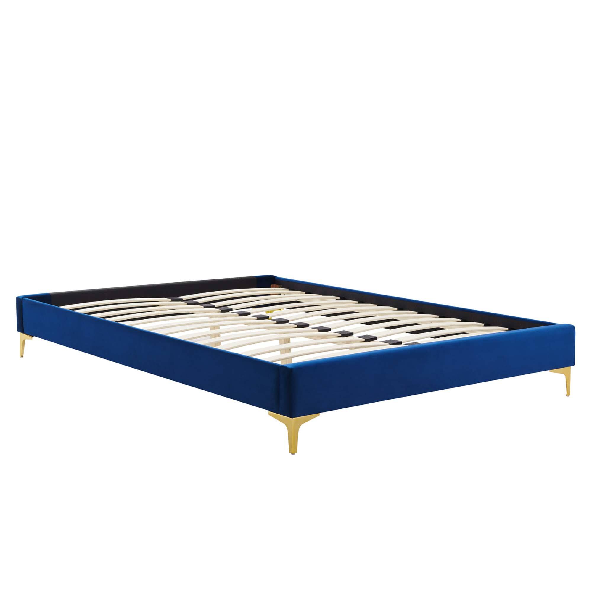 Left. Modway - Harlow Performance Velvet King Platform Bed Frame - Gray.