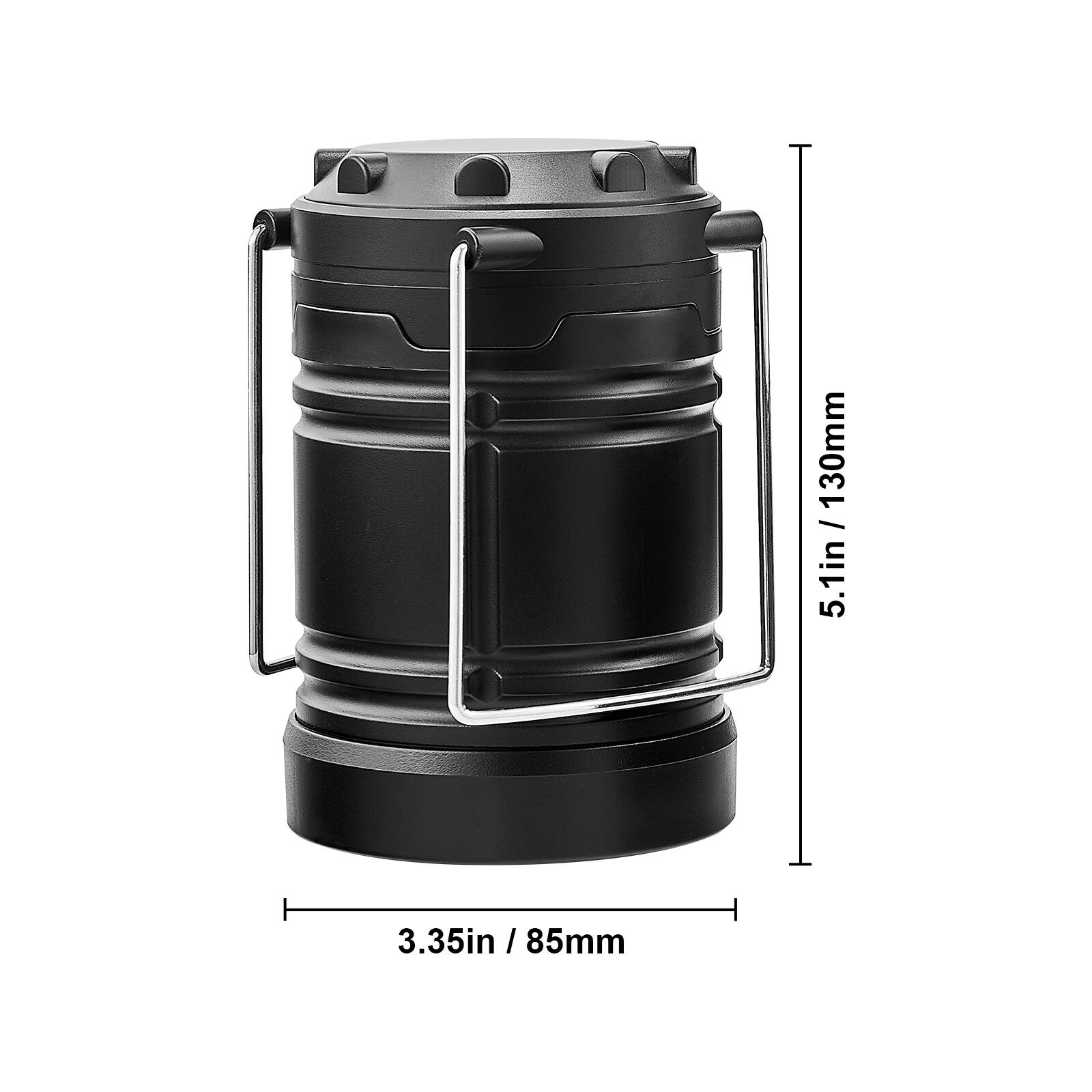 5.1in / 130mm  
3.35in / 85mm