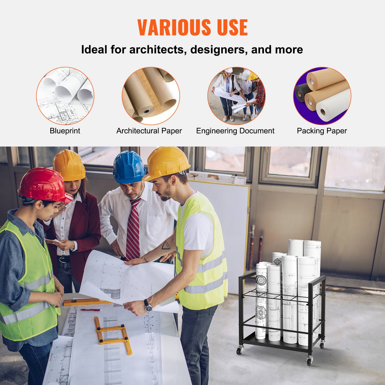 VARIOUS USE  
Ideal for architects, designers, and more  
Blueprint  
Architectural Paper  
Engineering Document  
Packing Paper