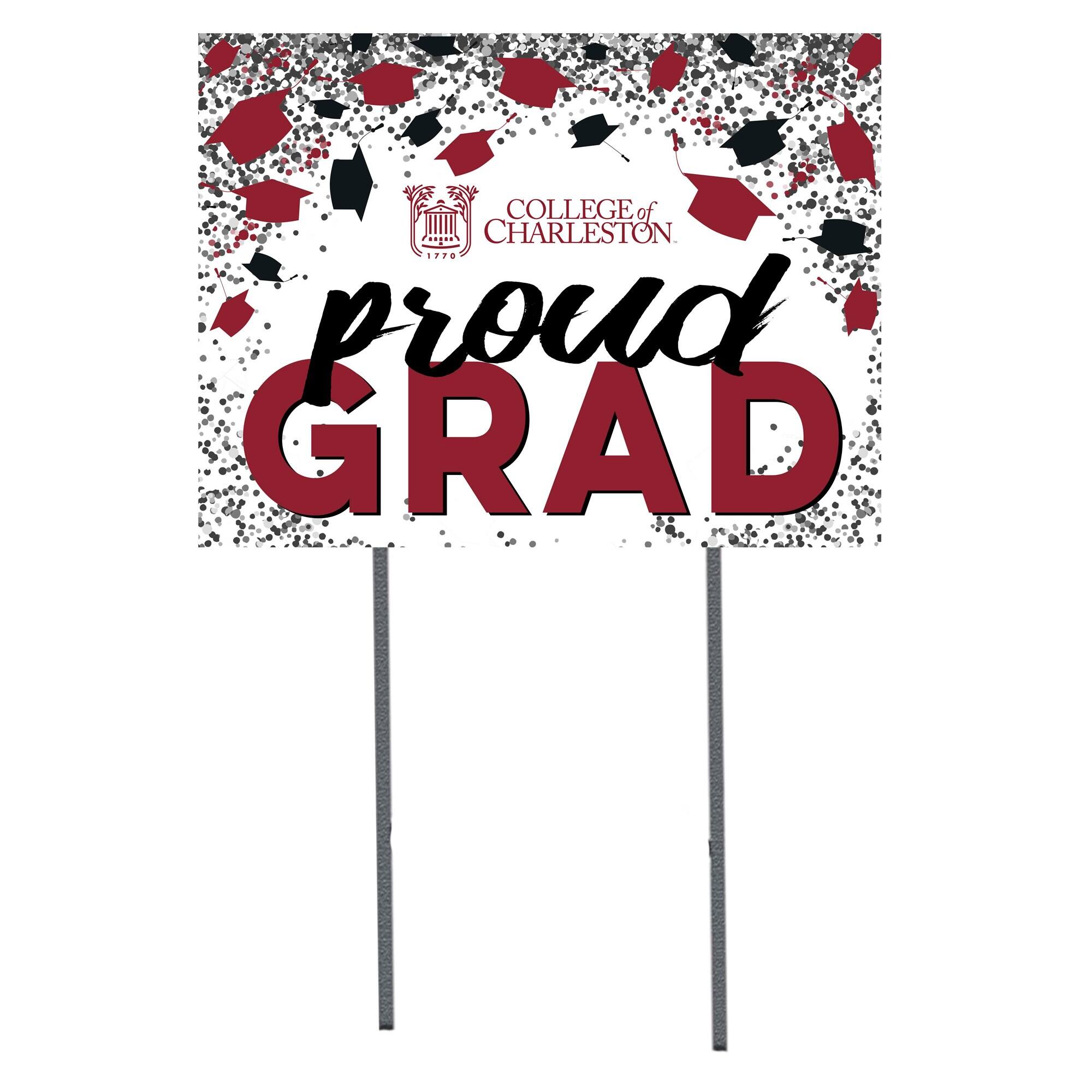 Charleston Cougars 18" x 24" Proud Grad Yard Sign