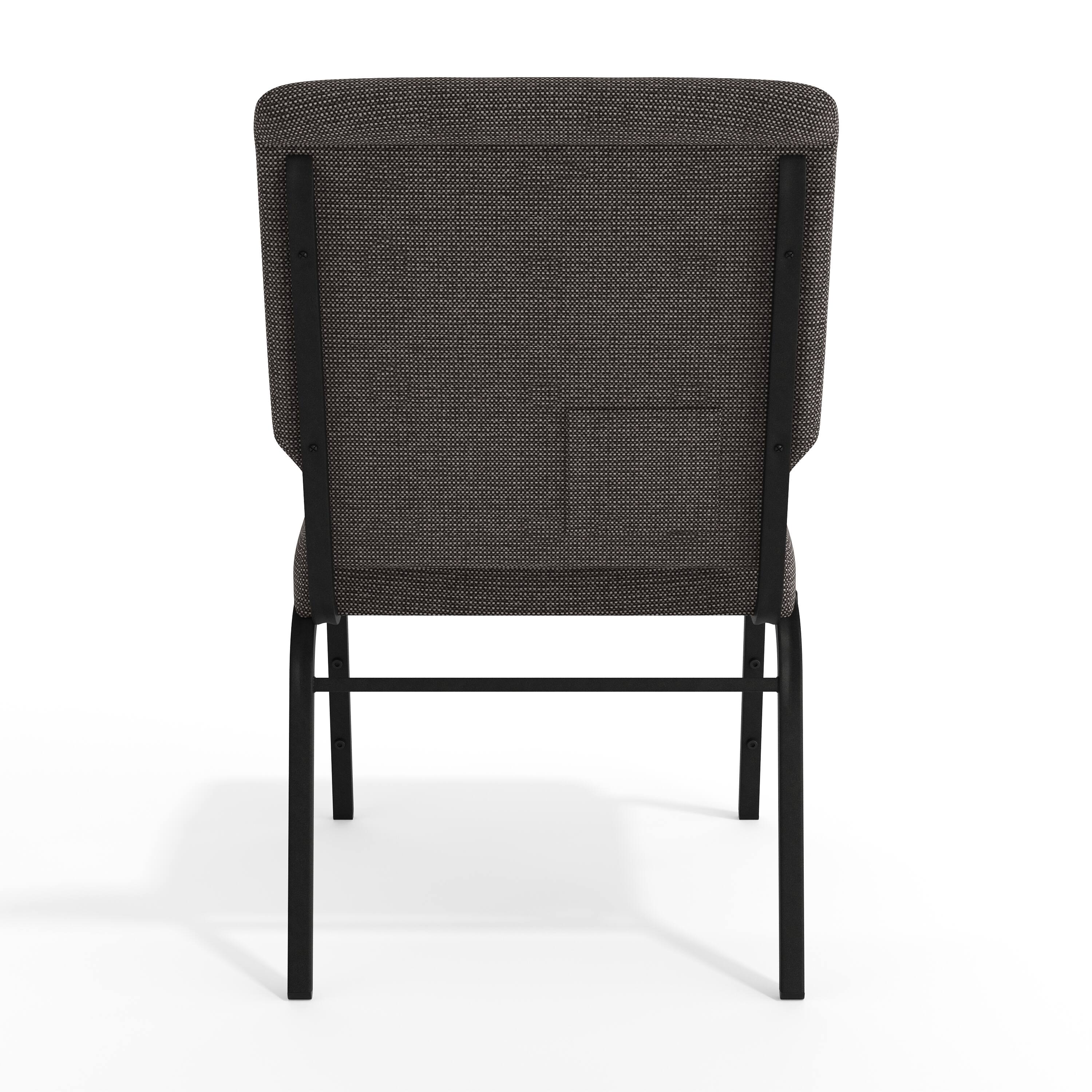 Alt View 7. Emma + Oliver - Church Chair 20.5 in. Wide - Black Marble Fabric/Black Frame.