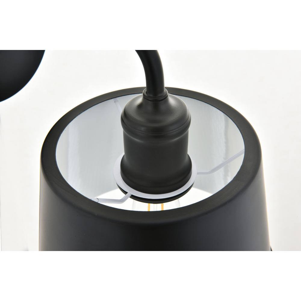 Alt View 1. Living District - Nota 1 light black Wall Sconce - Black.