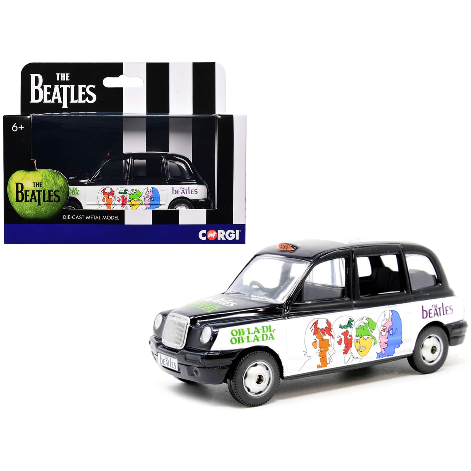 "The Beatles London Taxi RHD (Right Hand Drive) ""Ob-La-Di, Ob-La-Da"" Black and White with Graphics Diecast Model by Corgi" price history on PriceWatchPro