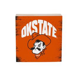 Evergreen Enterprises - Oklahoma State Cowboys 6" Square Fan Chant Wood Block Shelf Sign - Multicolor