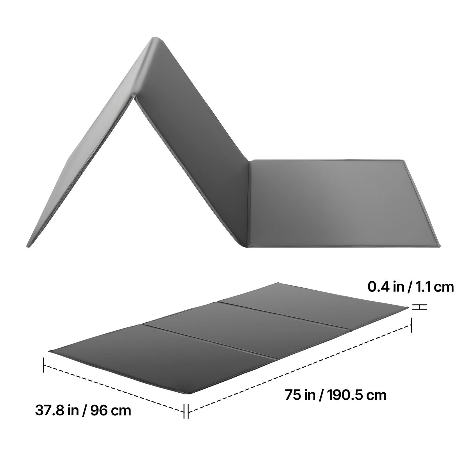0.4 in / 1.1 cm  
37.8 in / 96 cm  
75 in / 190.5 cm