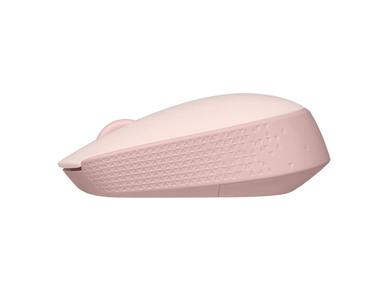 Alt View 7. Logitech - Logitech M170 Wireless Mouse - 2.4 GHz, Optical, 12-Month Battery, Ambidextrous - Rose - Rose.