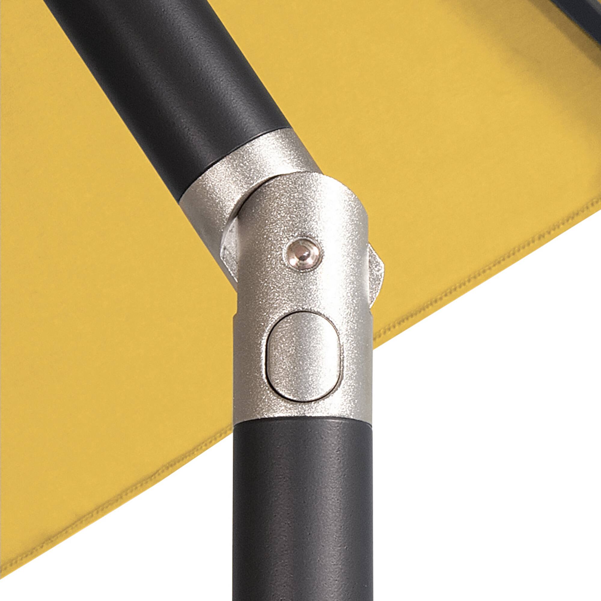 Back. Mondawe - 7.5' Octagon Patio Umbrella Push Button Tilt Black Frame - Spa.