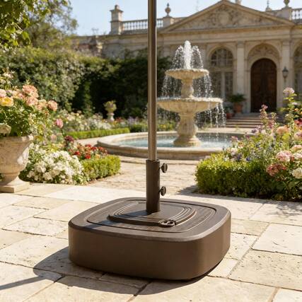 Front. Anysun - Anysun Chic Design Square Movable Backyard Umbrella Base, Assembly Required - Brown.