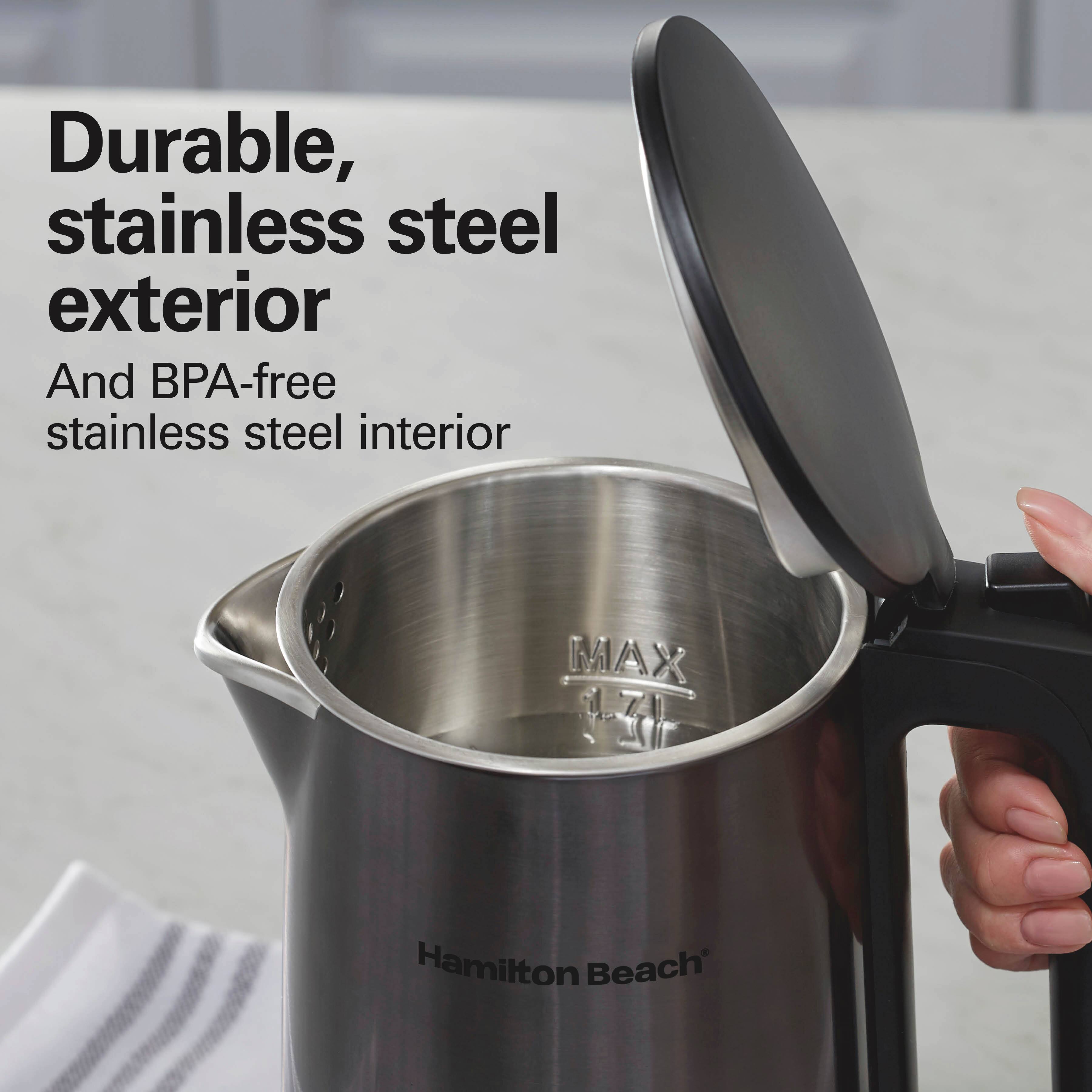 Durable, stainless steel exterior  
And BPA-free stainless steel interior  
MAX 30  
Hamilton Beach