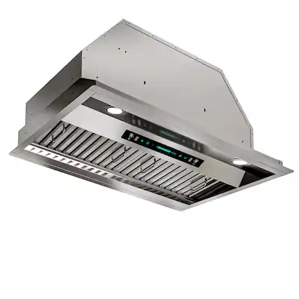 Front. Onefly - 30 inches - Externally Vented & Recirculating - Insert Range Hood - Stainless Steel.