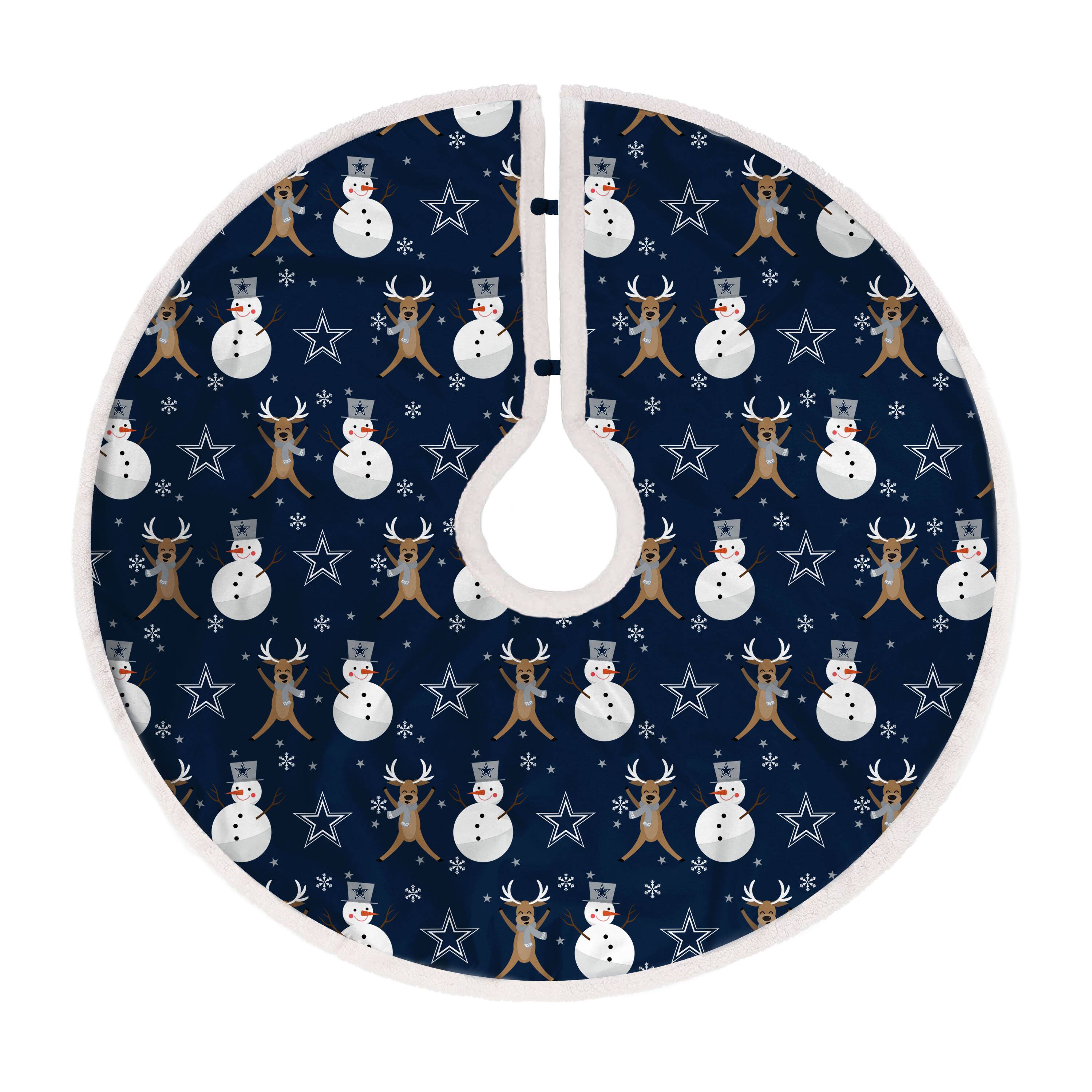 Front. Pegasus - Dallas Cowboys Reindeer Tree Skirt - Multicolor.