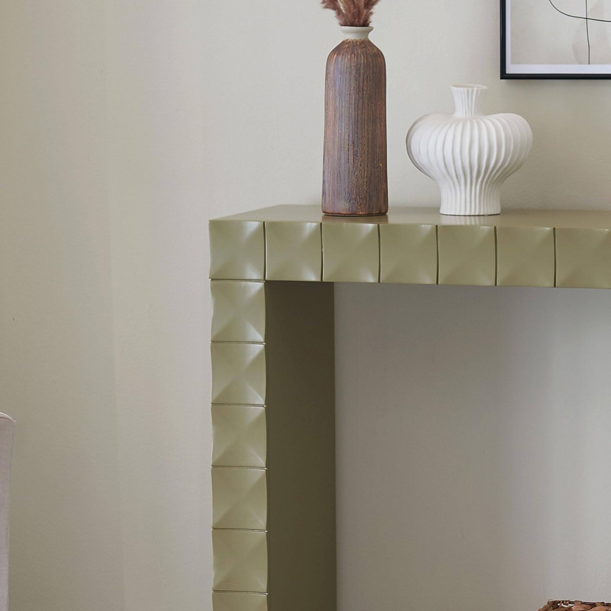 Alt View 2. Kings Brand Furniture - Kings Brand Furniture Turlock Wooden Console Table, Minimalist Sofa Table, Side Table, Entryway Table and Display Table - Medium Yellow.