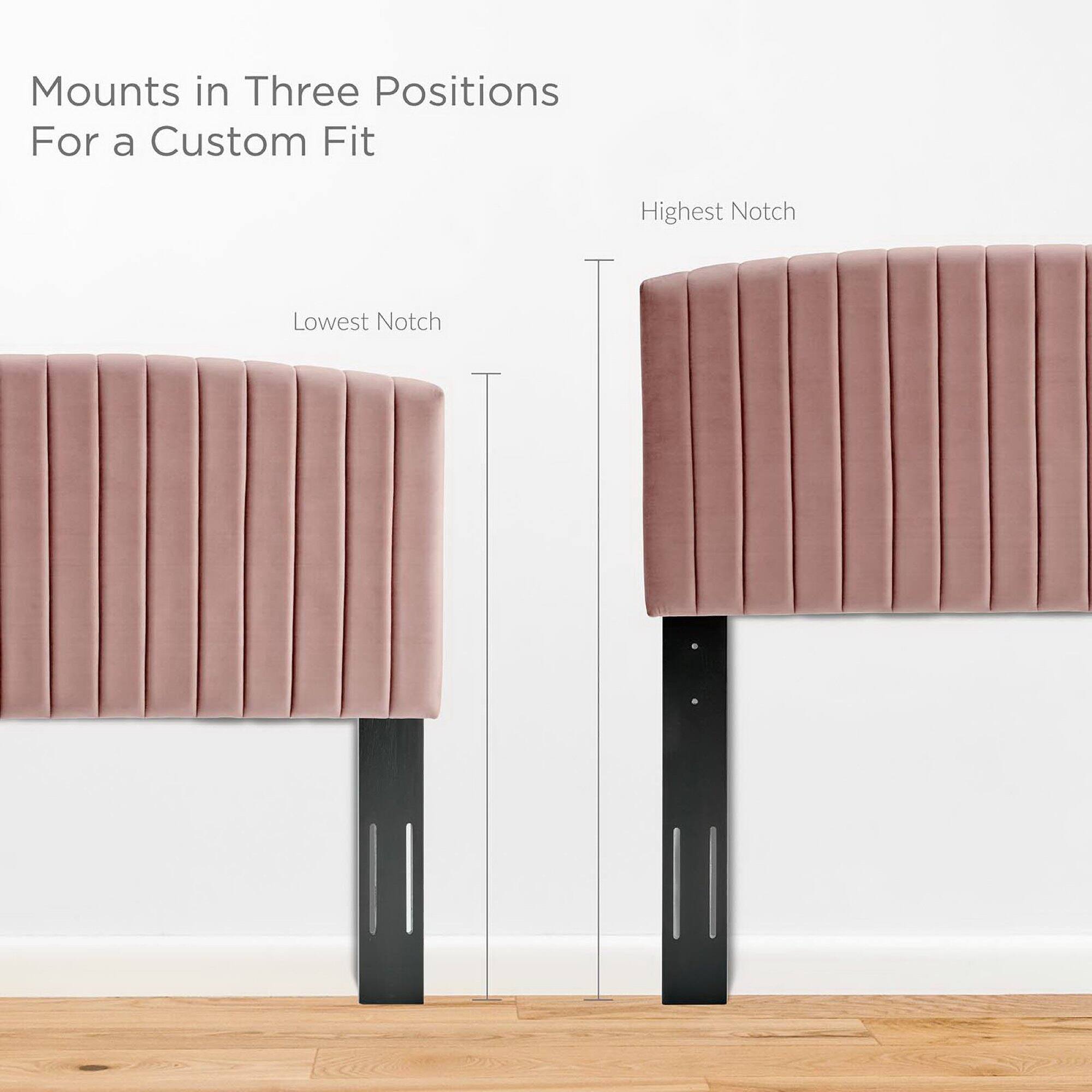 Mounts in Three Positions  
For a Custom Fit  

Lowest Notch  
Highest Notch