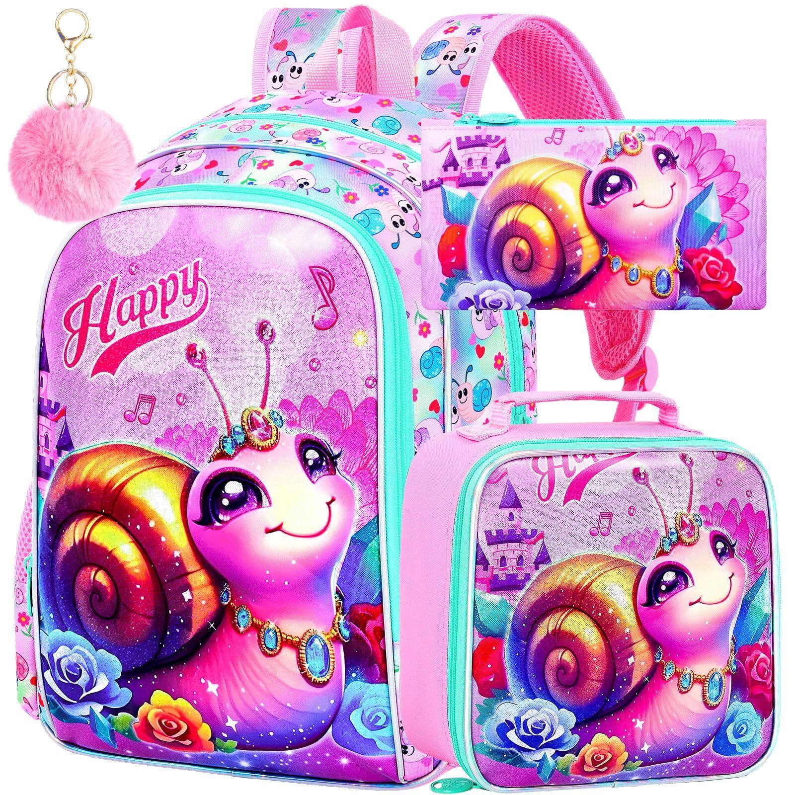 Pacoar Cade 3pcs Unicorn Backpack 16" Rainbow Sequins Bookbag With ...