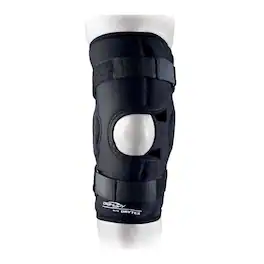 DonJoy - Deluxe Hinged Knee Brace, Drytex Sleeve, Open Popliteal (Medium, Black)