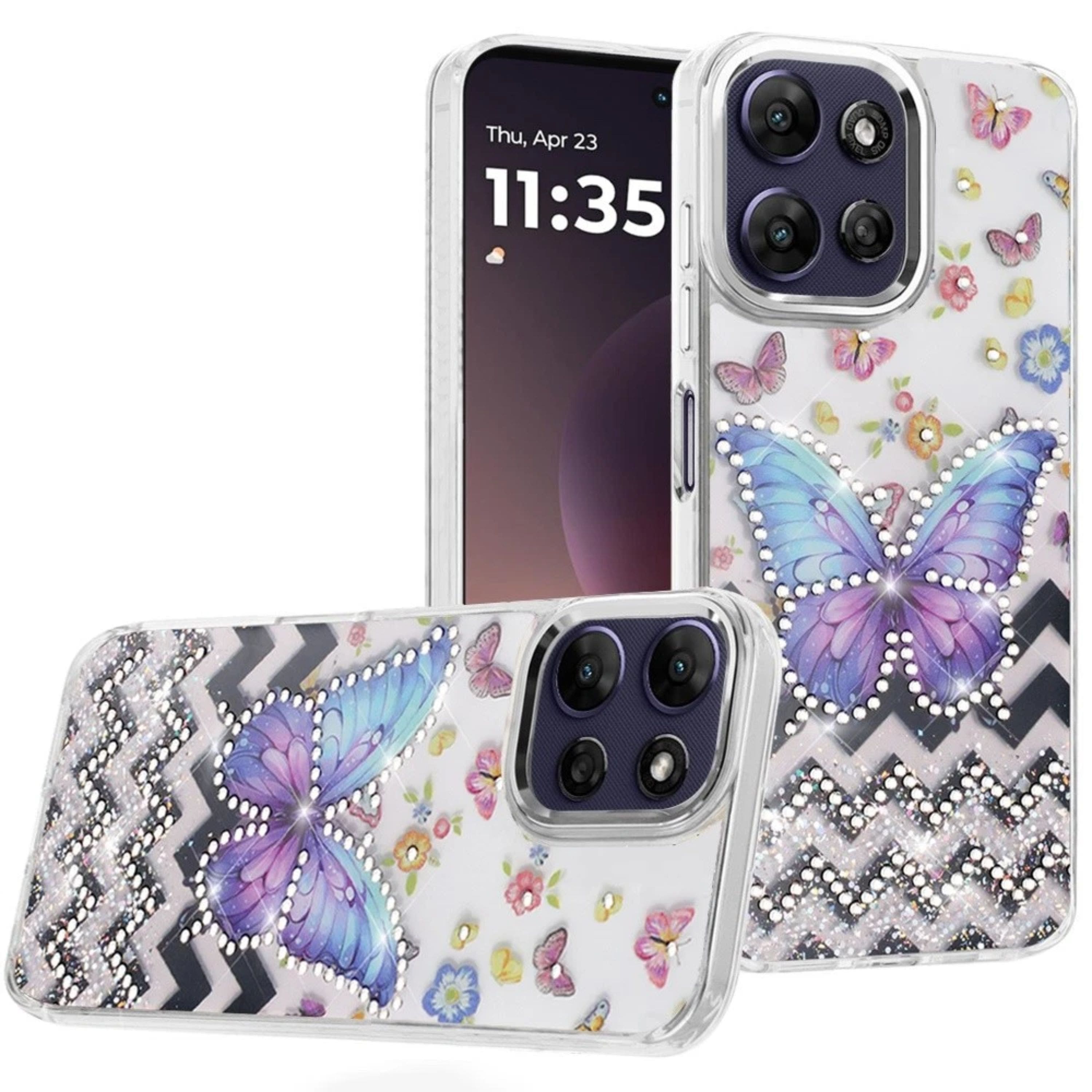 Kitcheniva - Sparkling Epoxy Bling Case With Tempered Glass For Moto G Power 2025/2026 A - Multicolor price history on PriceWatchPro