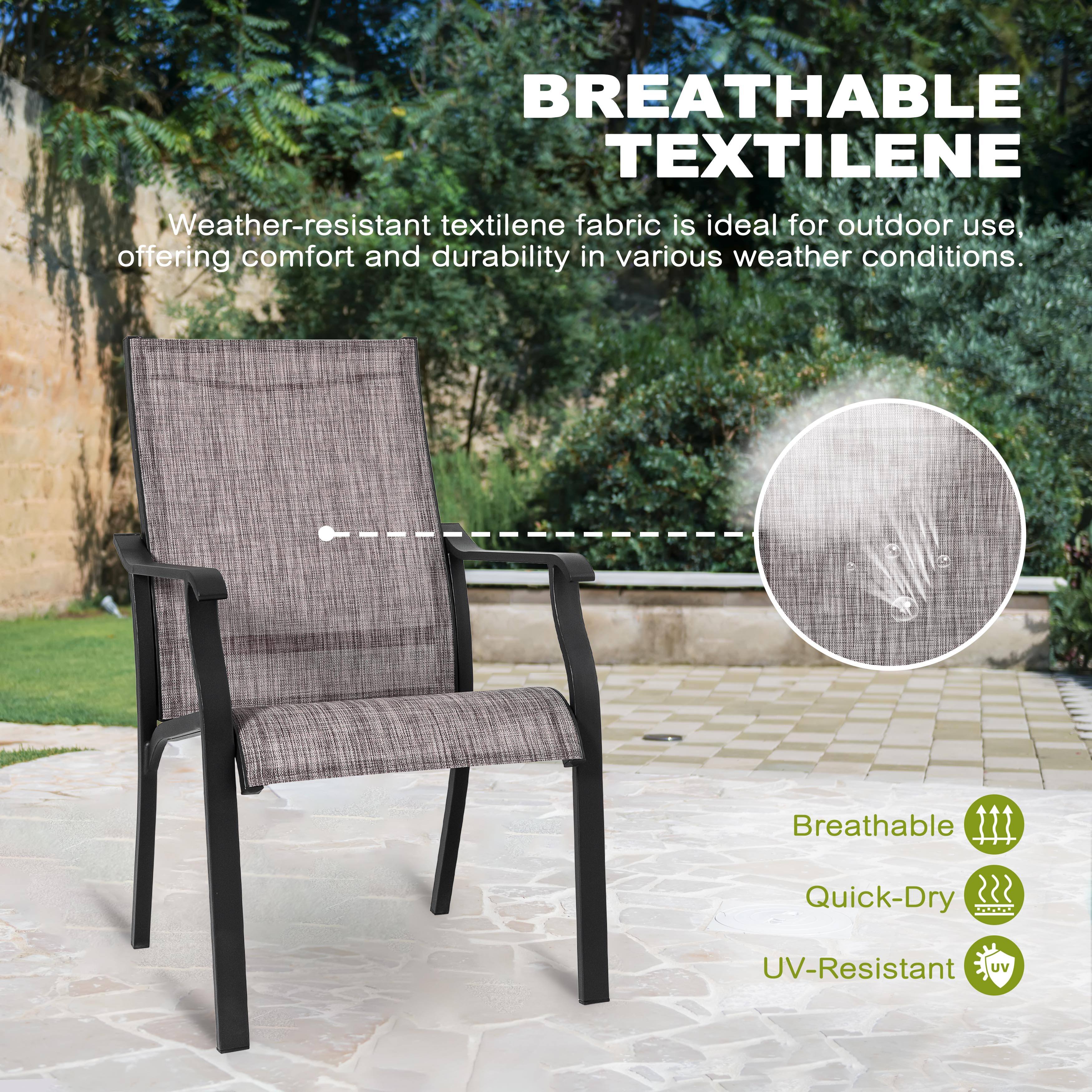 BREATHABLE TEXTILENE

Weather-resistant textilene fabric is ideal for outdoor use, offering comfort and durability in various weather conditions.

- Breathable
- Quick-Dry
- UV-Resistant