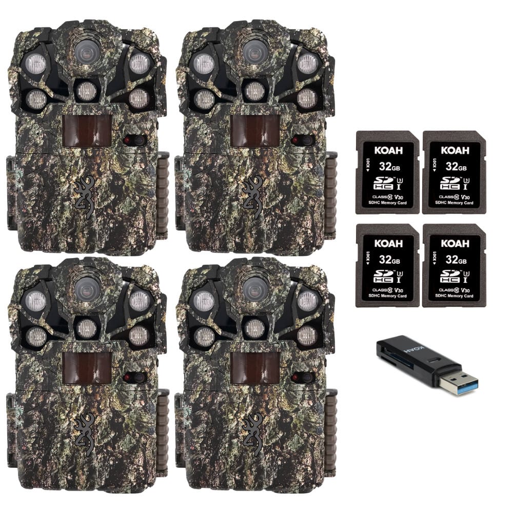 Browning Trail Cameras - Browning Recon Force Elite Ultra Non-Cellular Trail Camera (4 Pack) Bundle