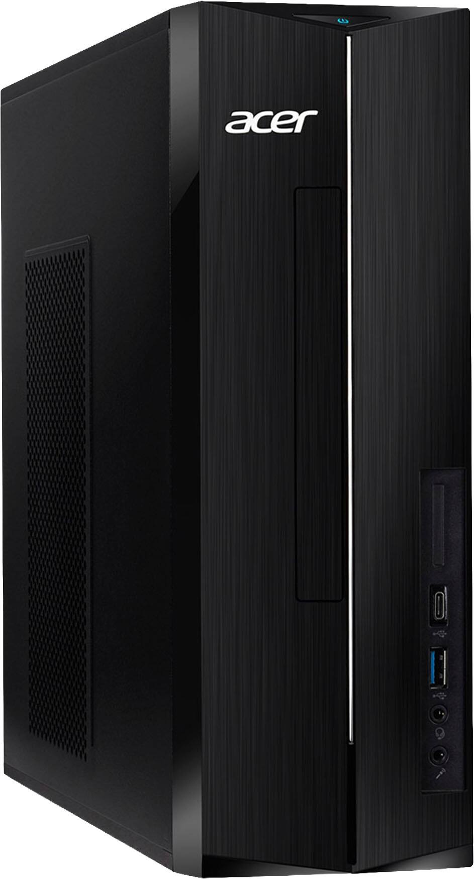 Alt View 4. Acer - Aspire XC-1715 Desktop- Intel Processor N150 - 512GB M.2 2280 PCIe SSD-8GB DDR5 Memory - Black.