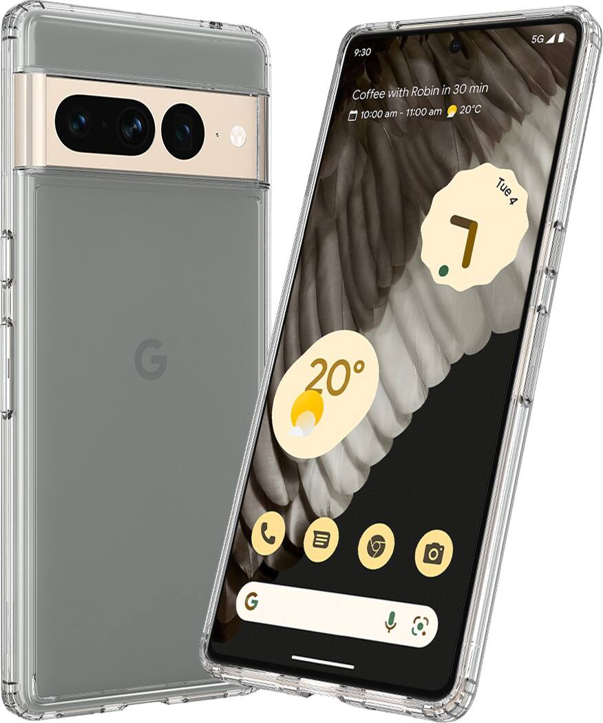 Alt View 12. SaharaCase - Hybrid-Flex Hard Shell Case for Google Pixel 7 Pro - Clear.