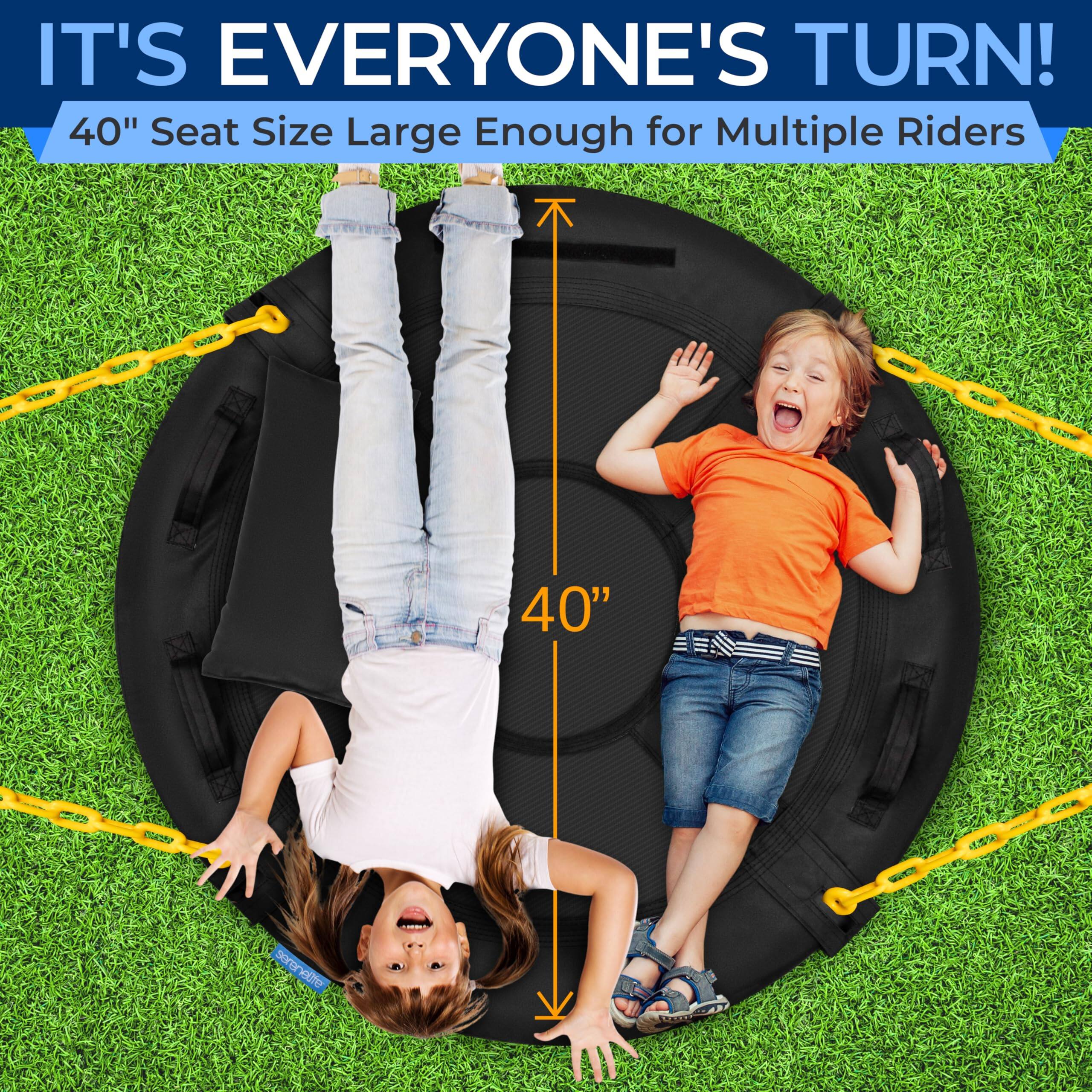 IT'S EVERYONE'S TURN!  
40" Seat Size Large Enough for Multiple Riders