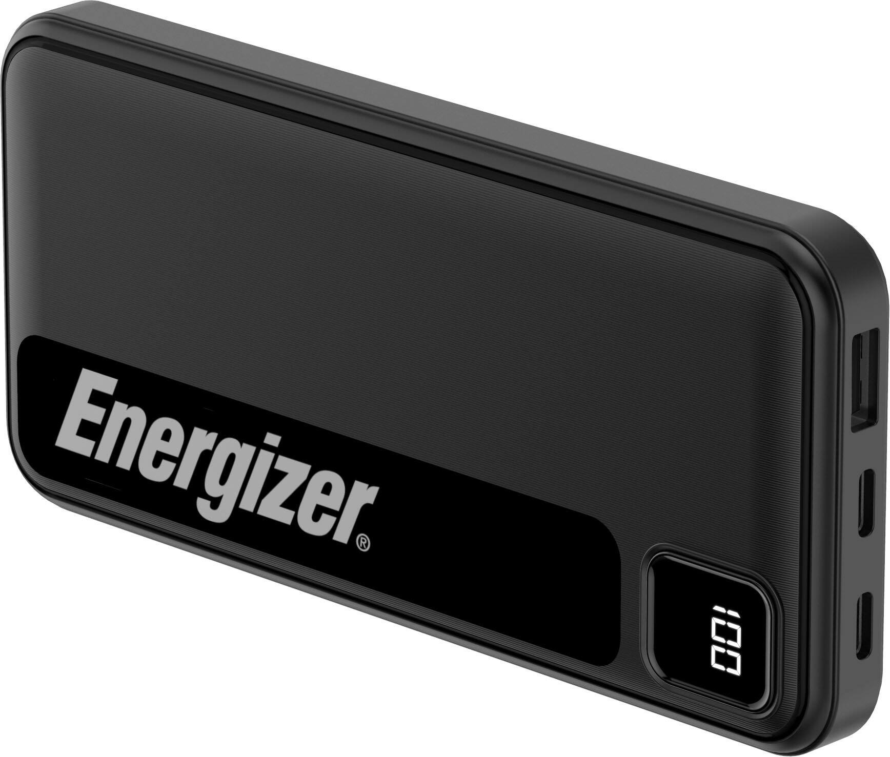Alt View 17. Energizer - MAX 10,000mAh 15W USB-C 3-Port Universal Portable Battery Charger/Power Bank w/ LCD screen for Smartphones & Accessories - Black.