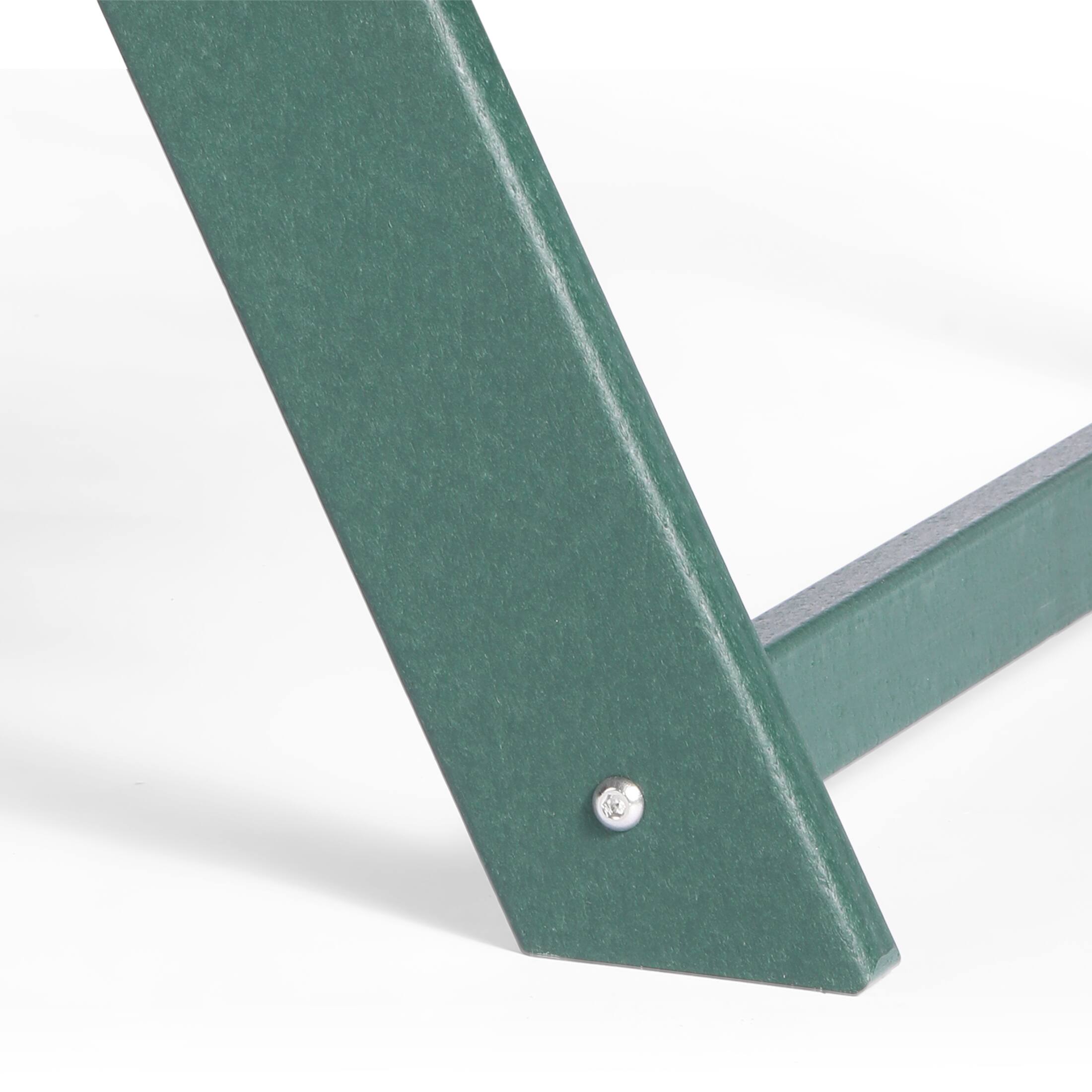 Alt View 4. WestinTrends - WestinTrends Malibu Outdoor Patio Kids HDPE Plastic Picnic Bench Table - Dark Green.