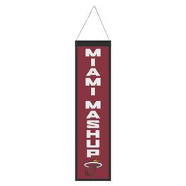 WinCraft - Miami Heat 8" x 32" Slogan Wool Banner - Multicolor