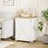 Alt View 1. Gymax - Gymax Folding Sewing Table w/ Compact Design Storage Shelf 2 Trays and 18 Pegs - White.