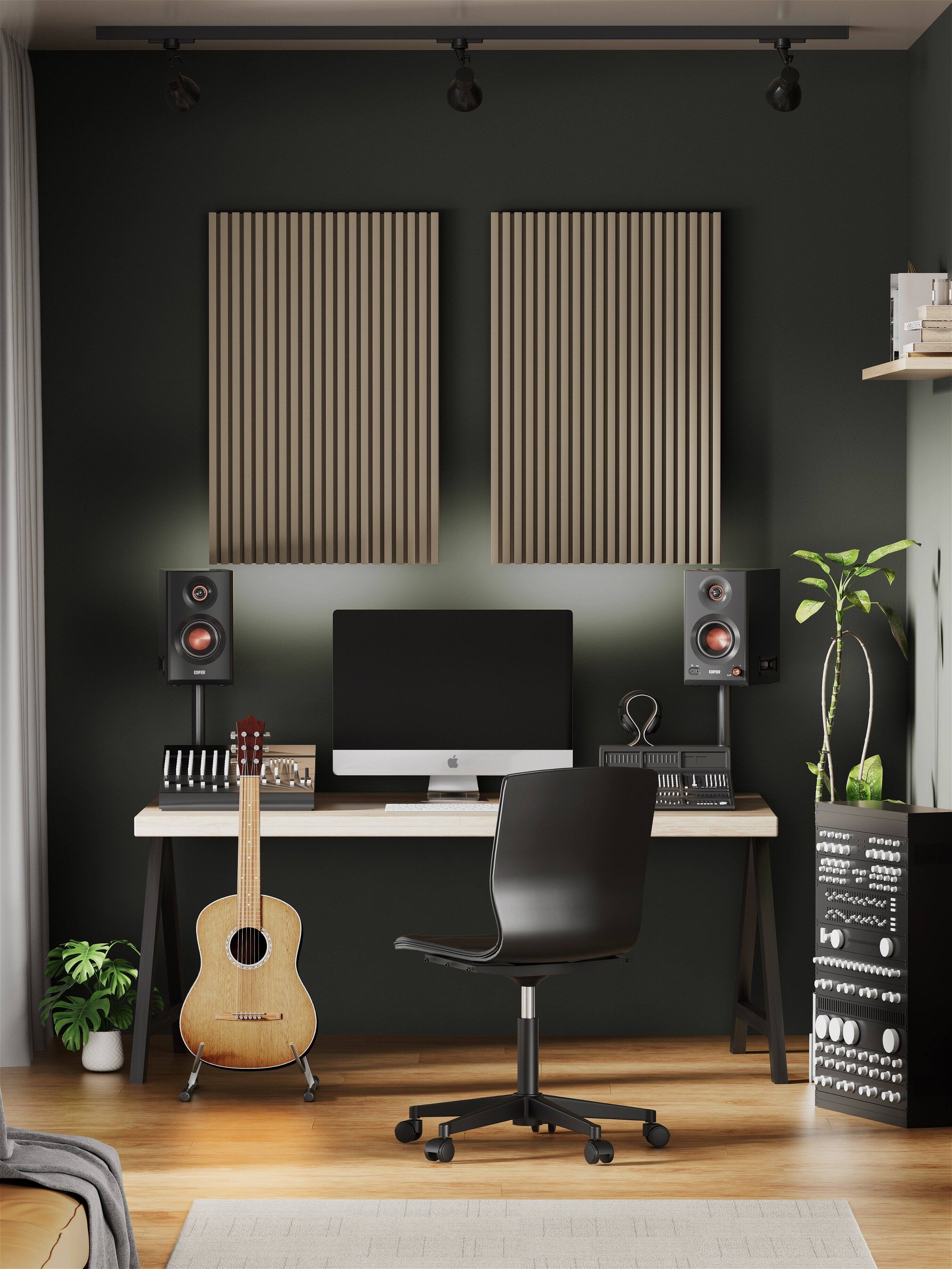 Alt View 5. Edifier - MR5 Powered Studio Monitor 2.0 Speakers (Pair) - Black.