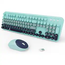 PARKER SLATER - 2.4GHz wireless keyboard and mouse set with full-size layout, switch button, and blue design - Blue Gradient