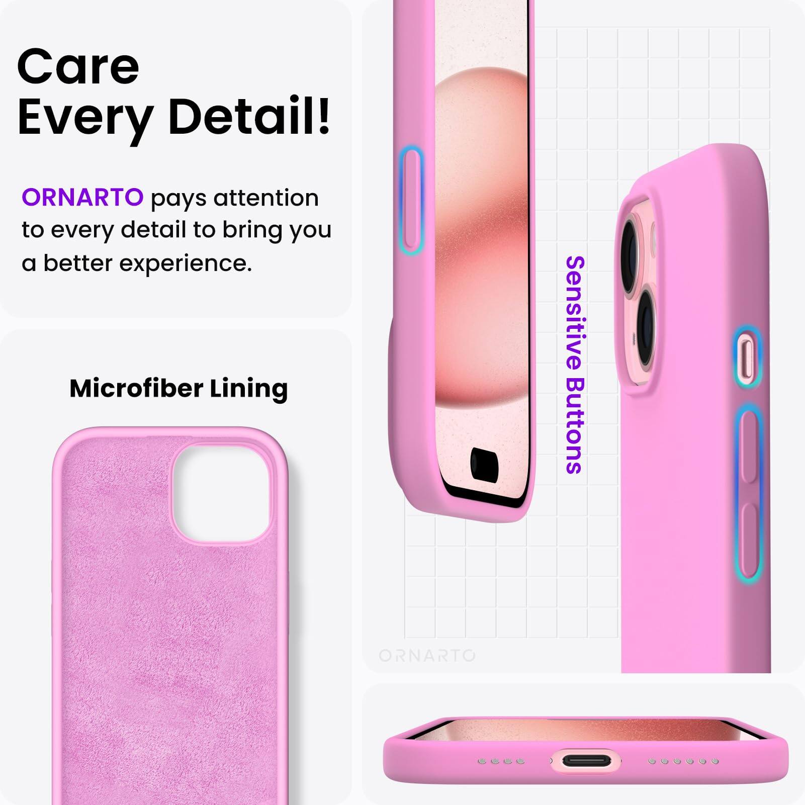 Care Every Detail! ORNARTO pays attention to every detail to bring you a better experience. Microfiber Lining Sensitive Buttons ORNARTO