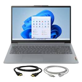 Lenovo - IdeaPad Slim 3i 15.6" Full HD Laptop 8GB Memory 128GB UFS (Grey) + Cables - Arctic Grey