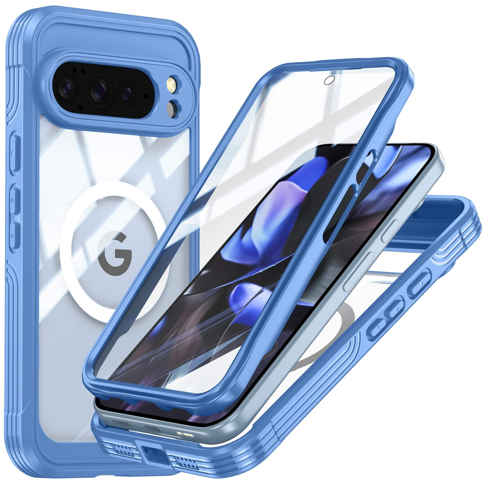 UUCOVER - Full Body Case for Google Pixel 10 Pro XL, Shockproof Case Built-in Screen Protector Compatible with Mag Safe Cover - Blue price history on PriceWatchPro